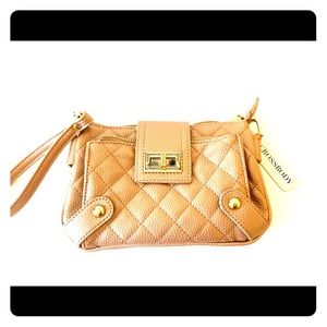 Gold Wrist Bag/Clutch. Brand New with Tag